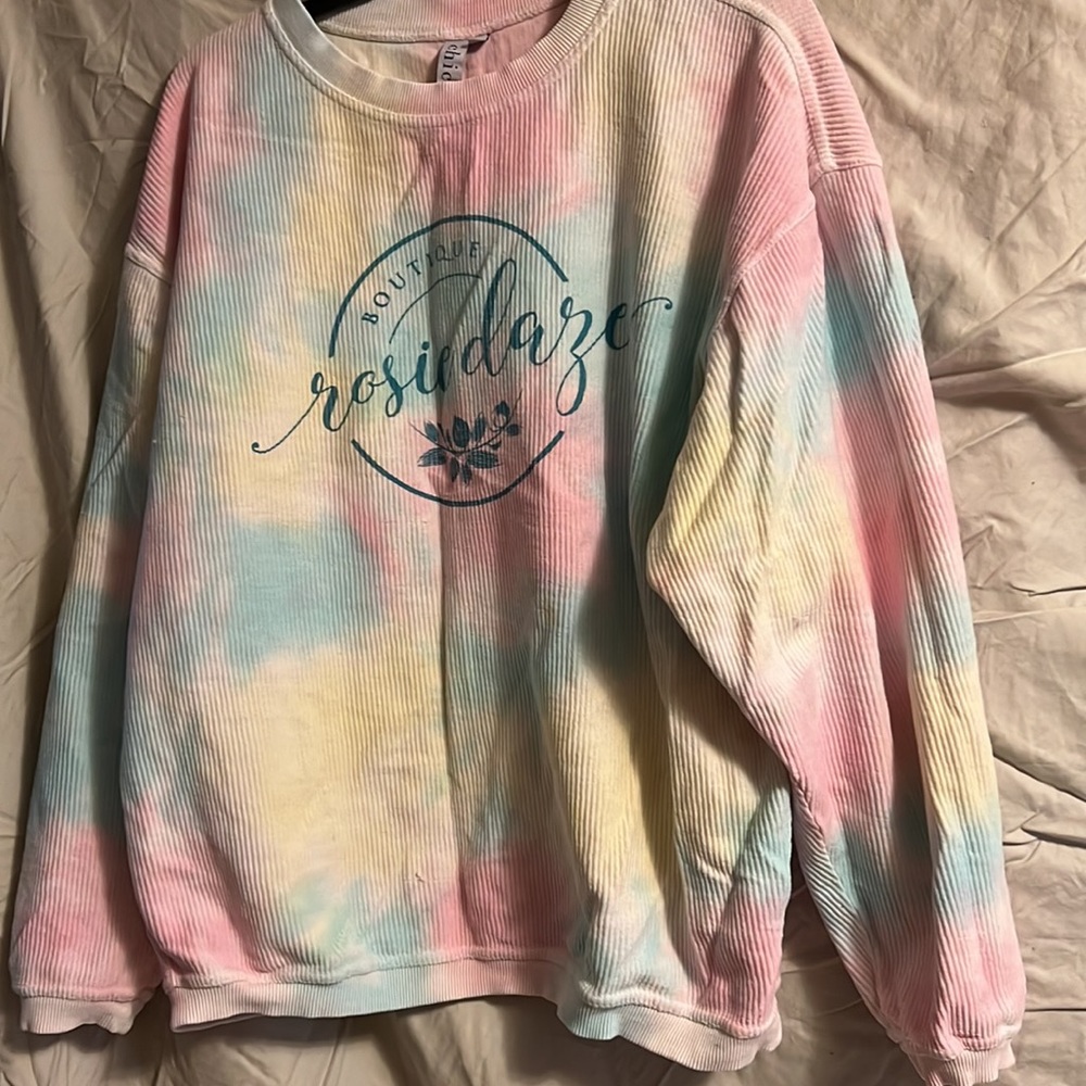 Rosie daze corded tie dye crew